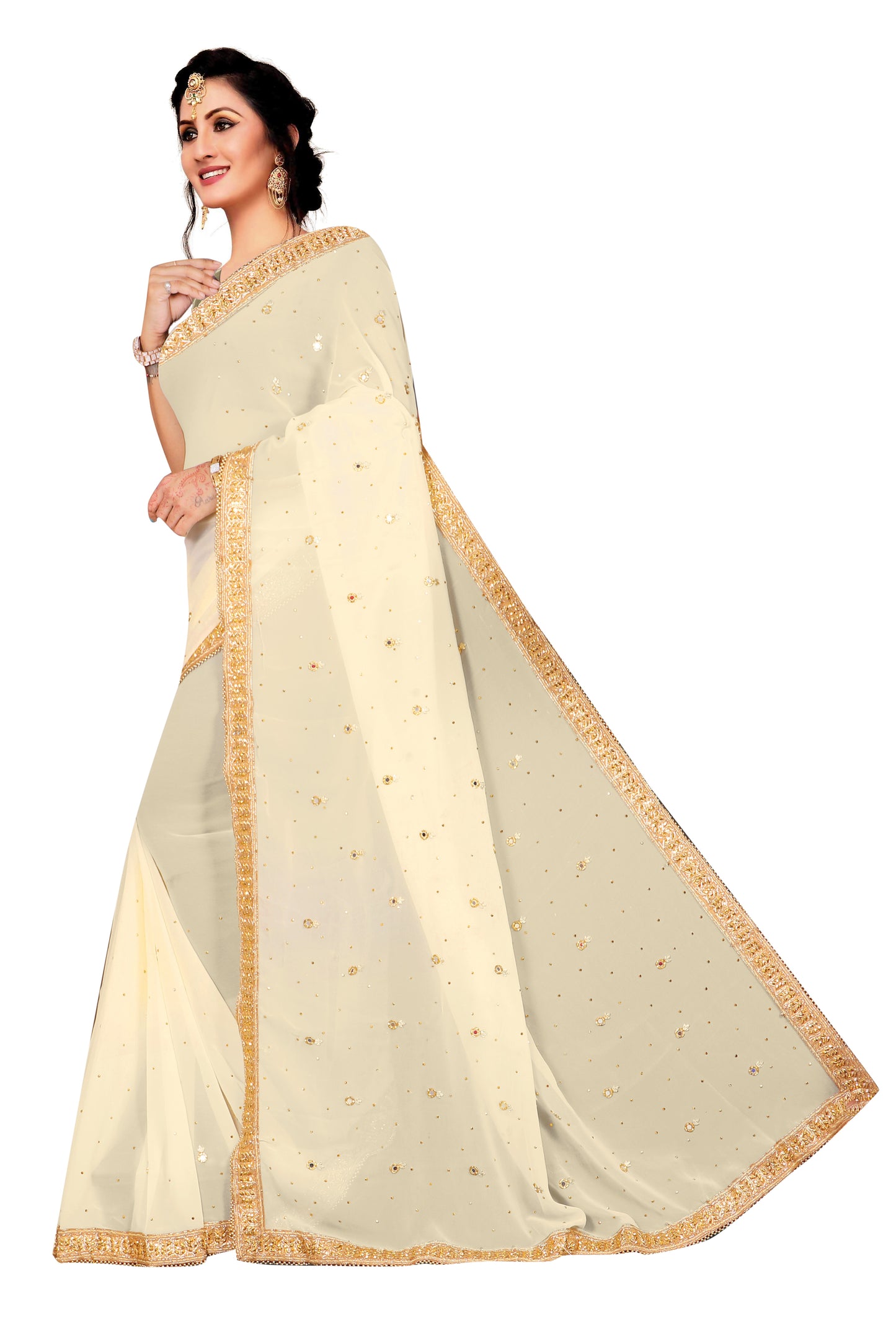 FANCY READYMADE LACE SAREES