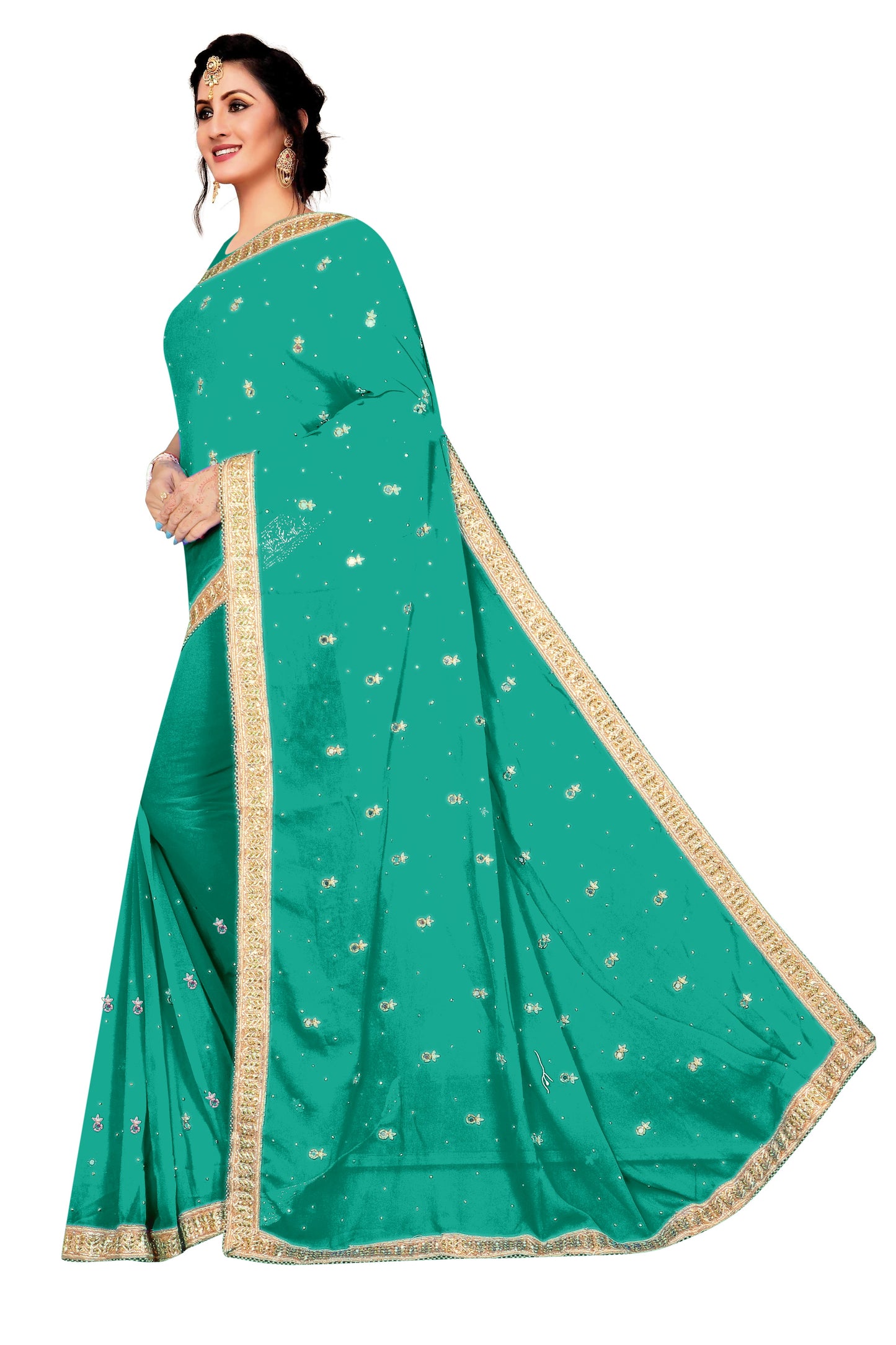 FANCY READYMADE LACE SAREES