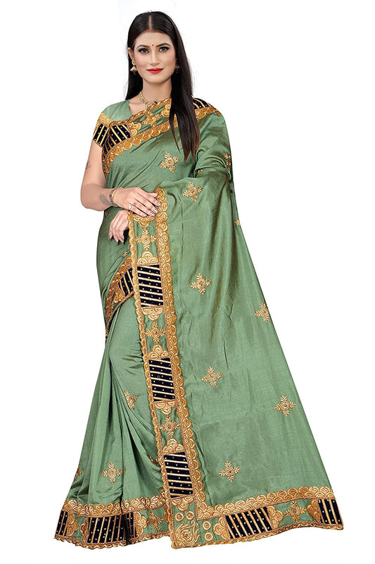 VICHITRA SILK WORK BORDER ZARI STONE WORK  SAREES