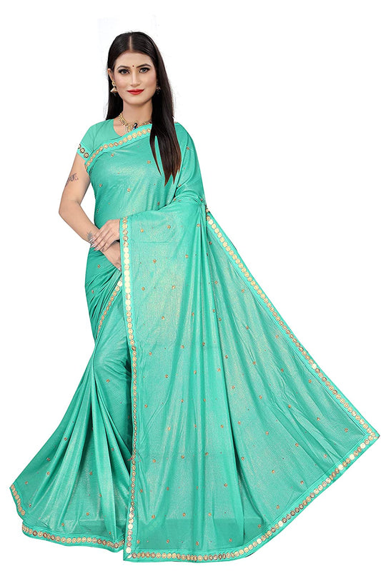 SUPER LINKING LYCRA ALL OVER STONE SAREES