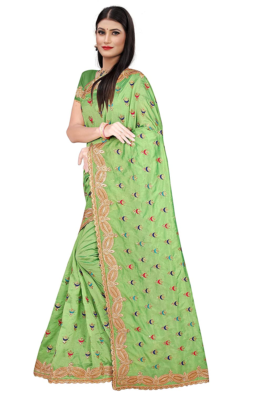 RESHAM BUTI LIGHT STONE SAREES