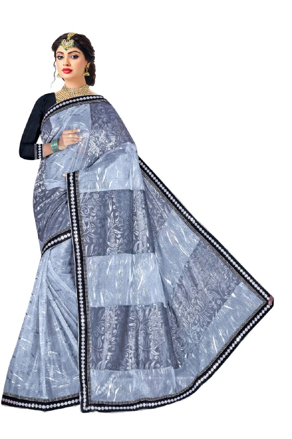 DOLPHINE RADHEY ZARI MULTI COLOUR CUT PACH VELVET SAREES