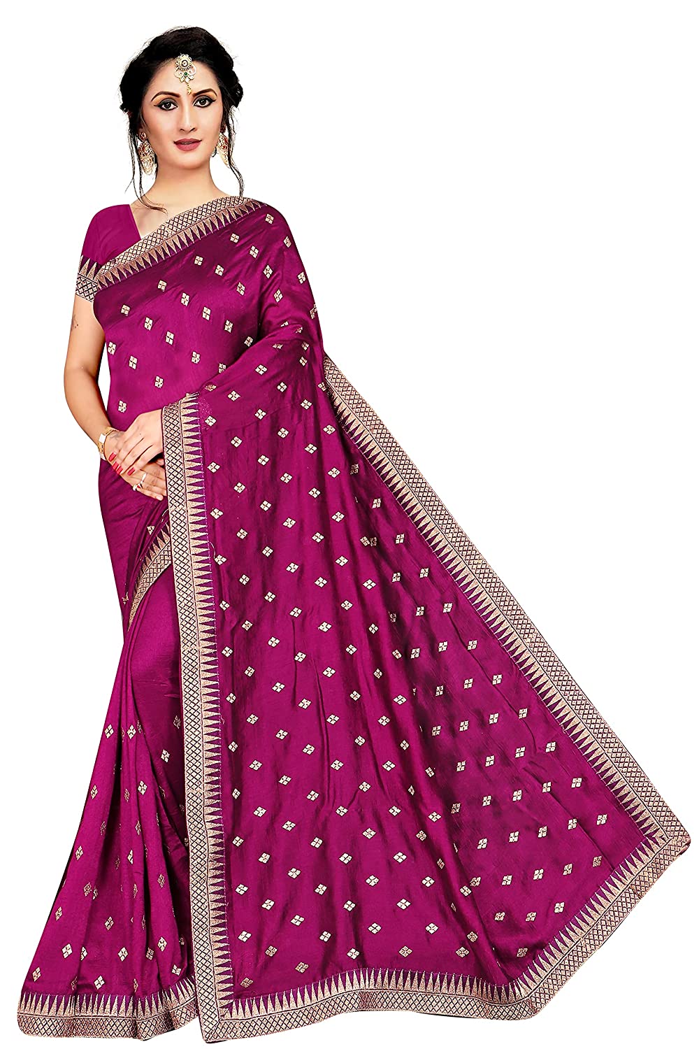 DUPION SILK WORK HEAVY BLOUSE ZARI STONE BORDER SAREES