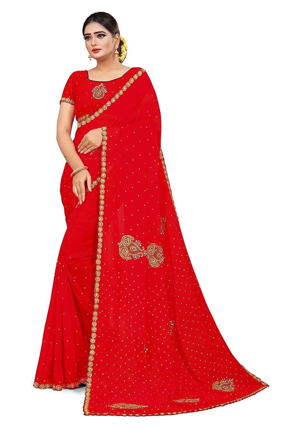 BAMBUU BUTA CUT WORK,STONE SAREES